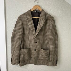 Zara Beige and Black Houndstooth Blazer